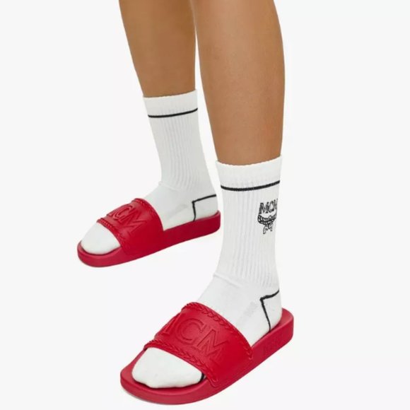 MCM Big Logo Rubber Slides - Picture 3 of 10